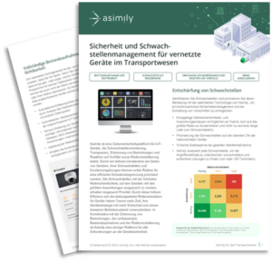 Asimily IoT-Sicherheit für das Transportwesen