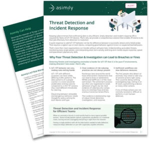 Asimily IoT Threat Detection and Incident Response