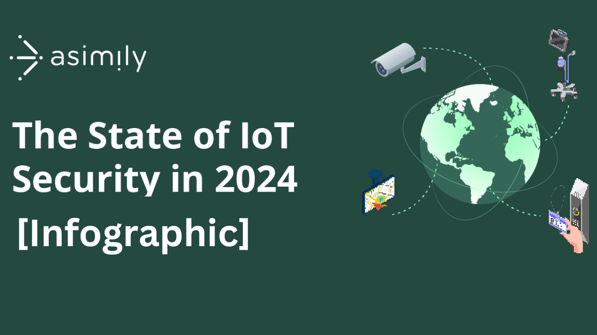 decorative featured image promoting a blog post and infographic titled: the state of IoT securirt in 2024